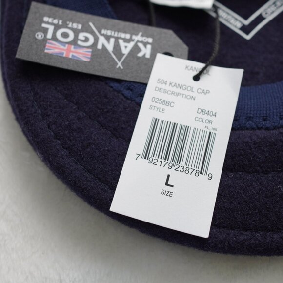 NWT Kangol Wool 504 Flat Cap in Navy Blue Size L - Picture 8 of 9